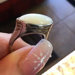 Sterling Mother of Pearl Ring